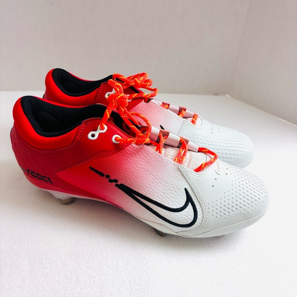 NWT Nike Womens Hyperdiamond 4 Elite Metal Softball Cleats Red/White Size 11.5